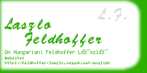 laszlo feldhoffer business card